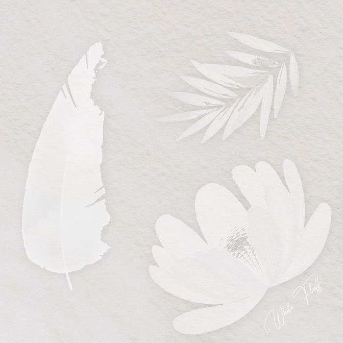 White Fluff Aquarell Color