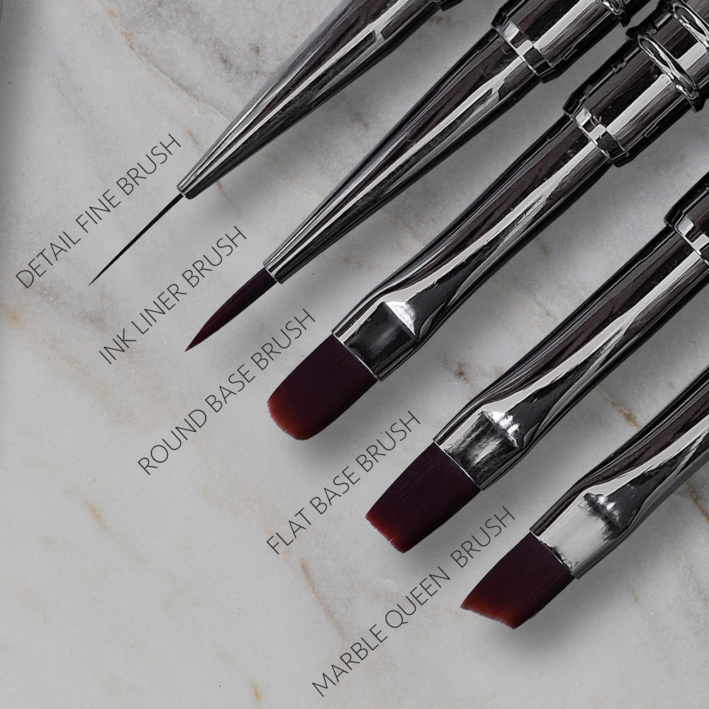 MARBLEQUEEN brush set of 5 GEMSTONE Edition ♡
