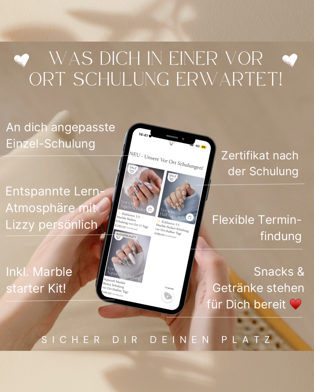 ✨ Exklusive 1:1 Marble Nailart Schulung vor Ort (1 Tag)