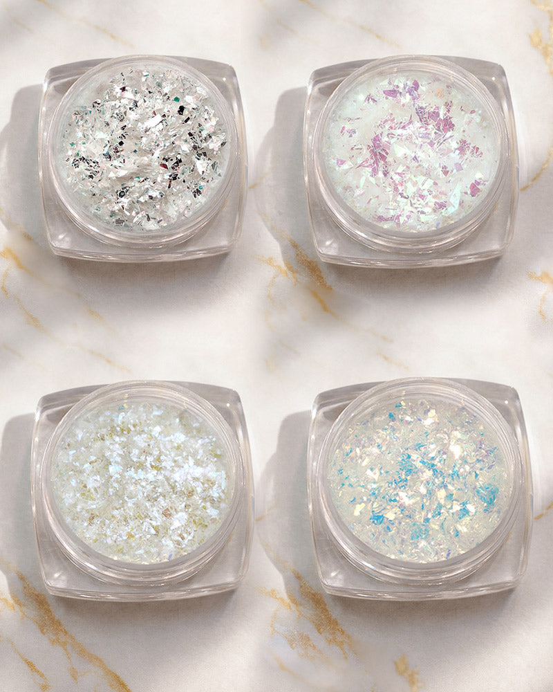 Gold &amp; Silver Flakes Set CRYSTAL