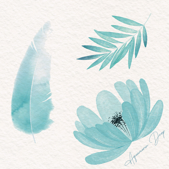 Aquamarin Drop Aquarell Color