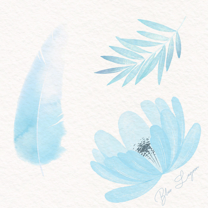Blue Lagoon Aquarell Farbe