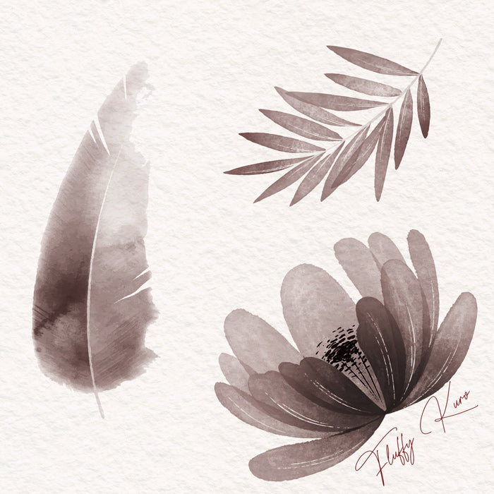 Fluffy Kuro Aquarell Color