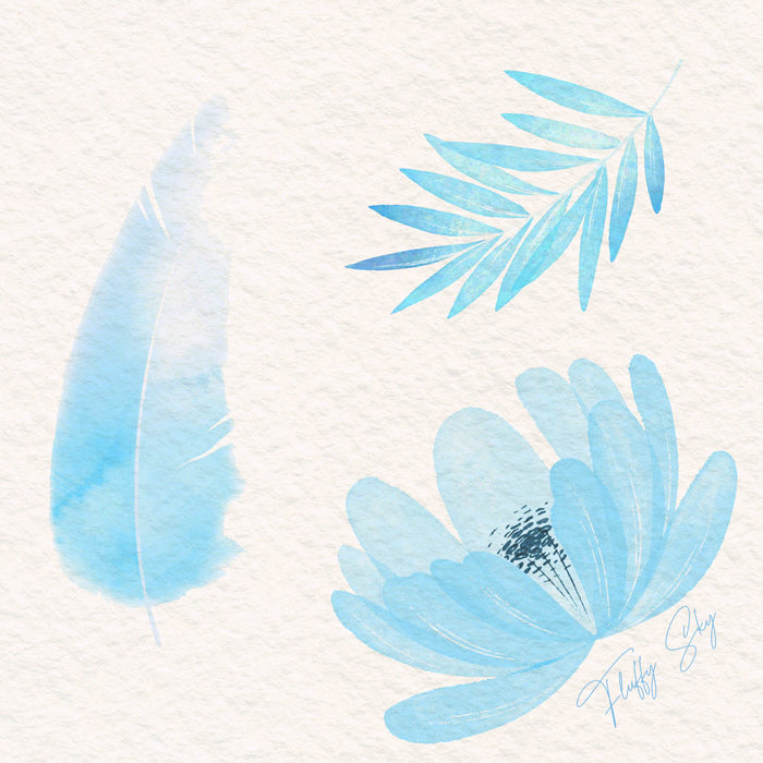Fluffy Sky Aquarell Farbe
