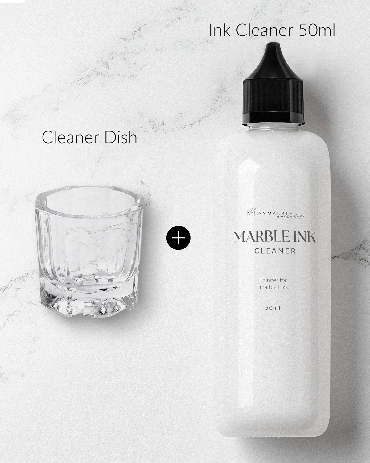 SET Marble Ink Cleaner + Cleaner Schale