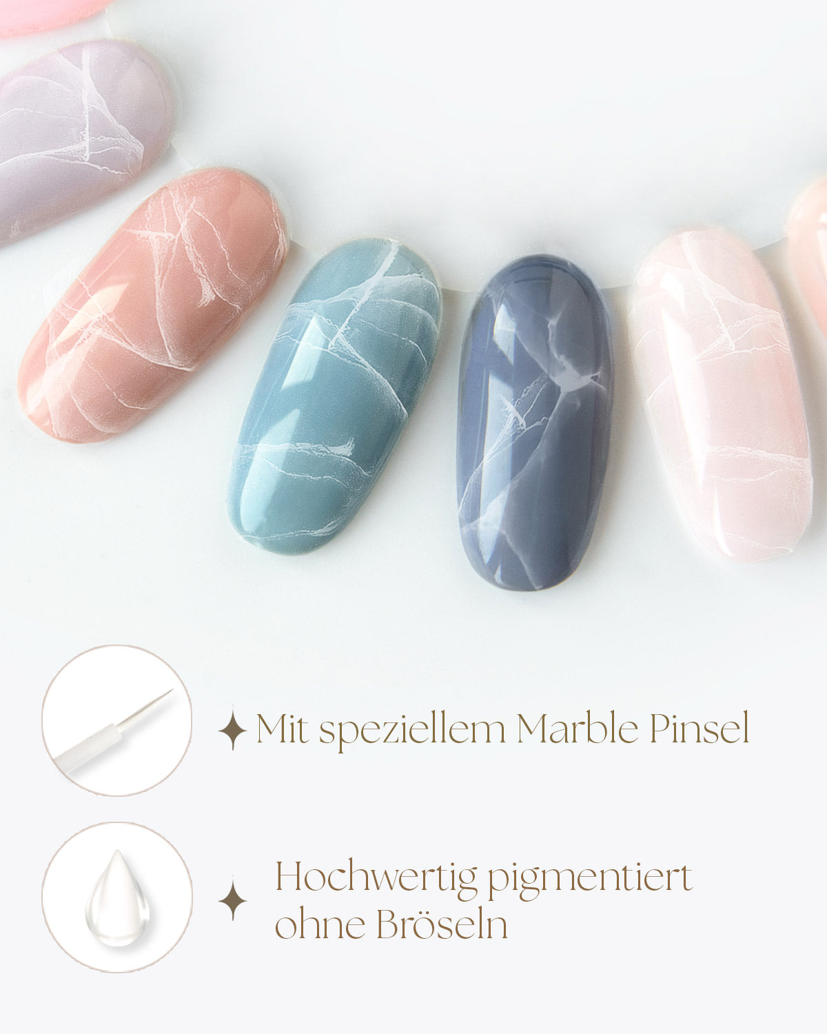Marble Ink "Diamond Drip" weiß