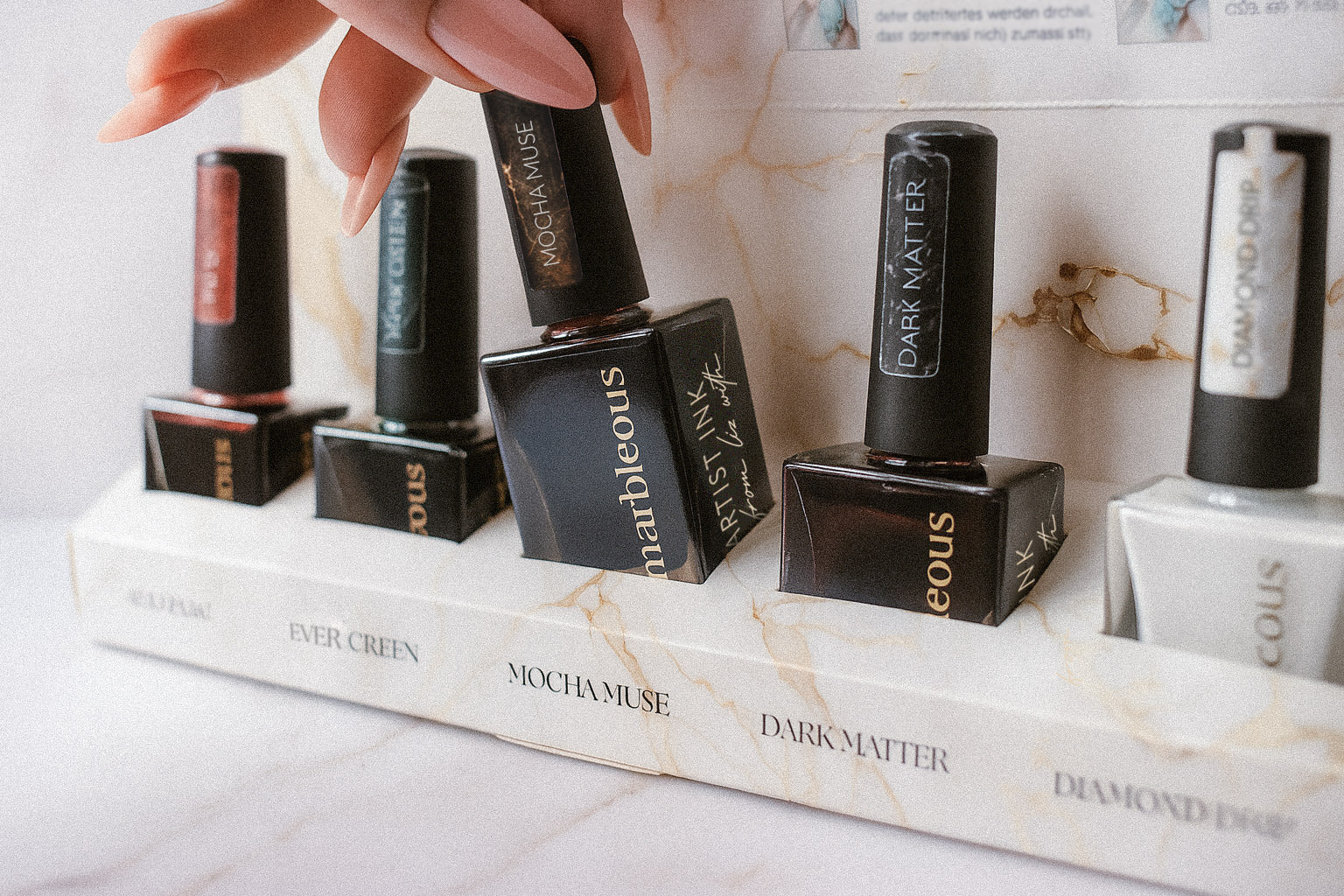 Marble Ink Set 5 Farben + Ink Cleaner