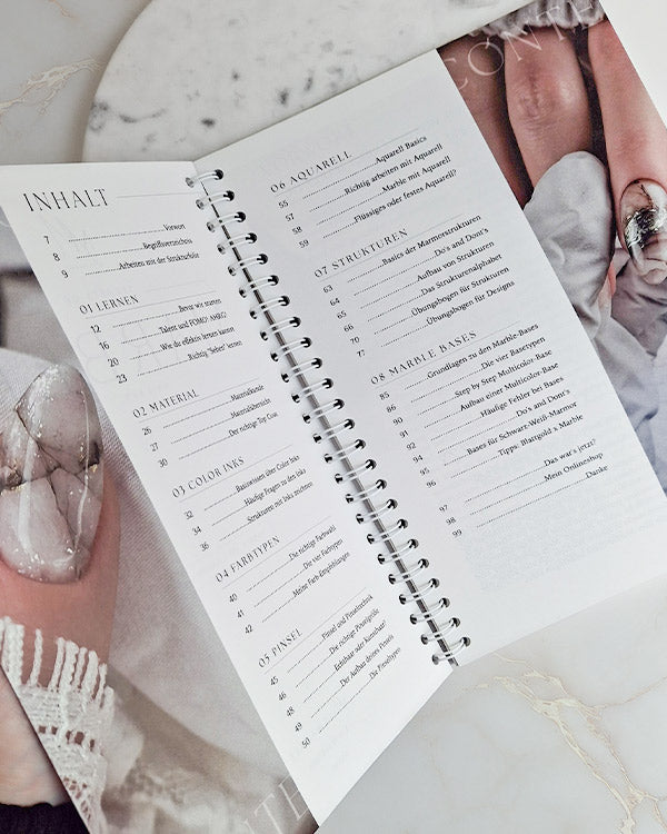 Set Buch - Secrets of Marble Nailart + Strukturfolie