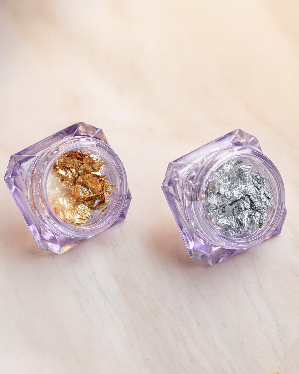 Gold &amp; Silver Flakes Set LILAC