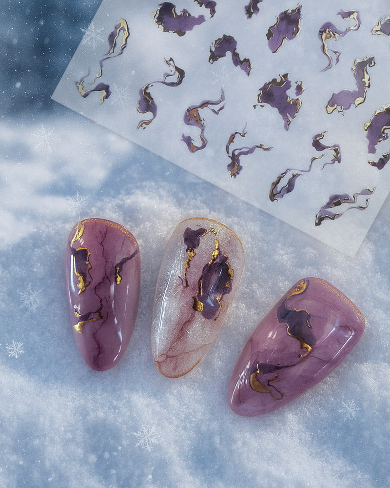 Marmor Effekt Sticker Lilac