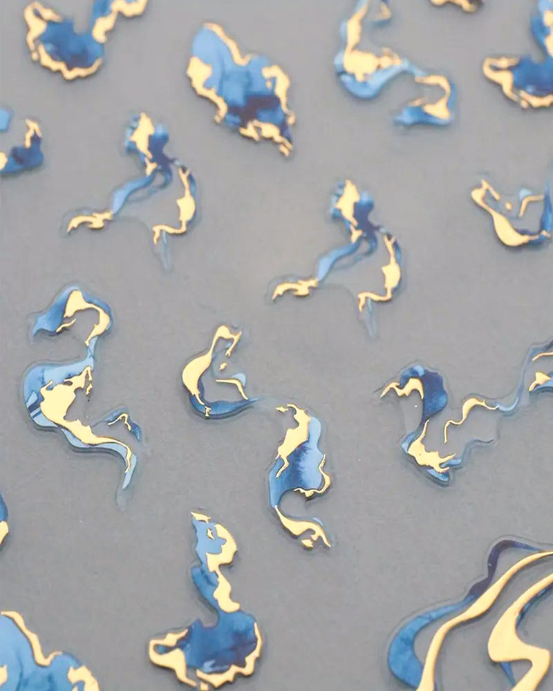Marmor Effekt Sticker blau