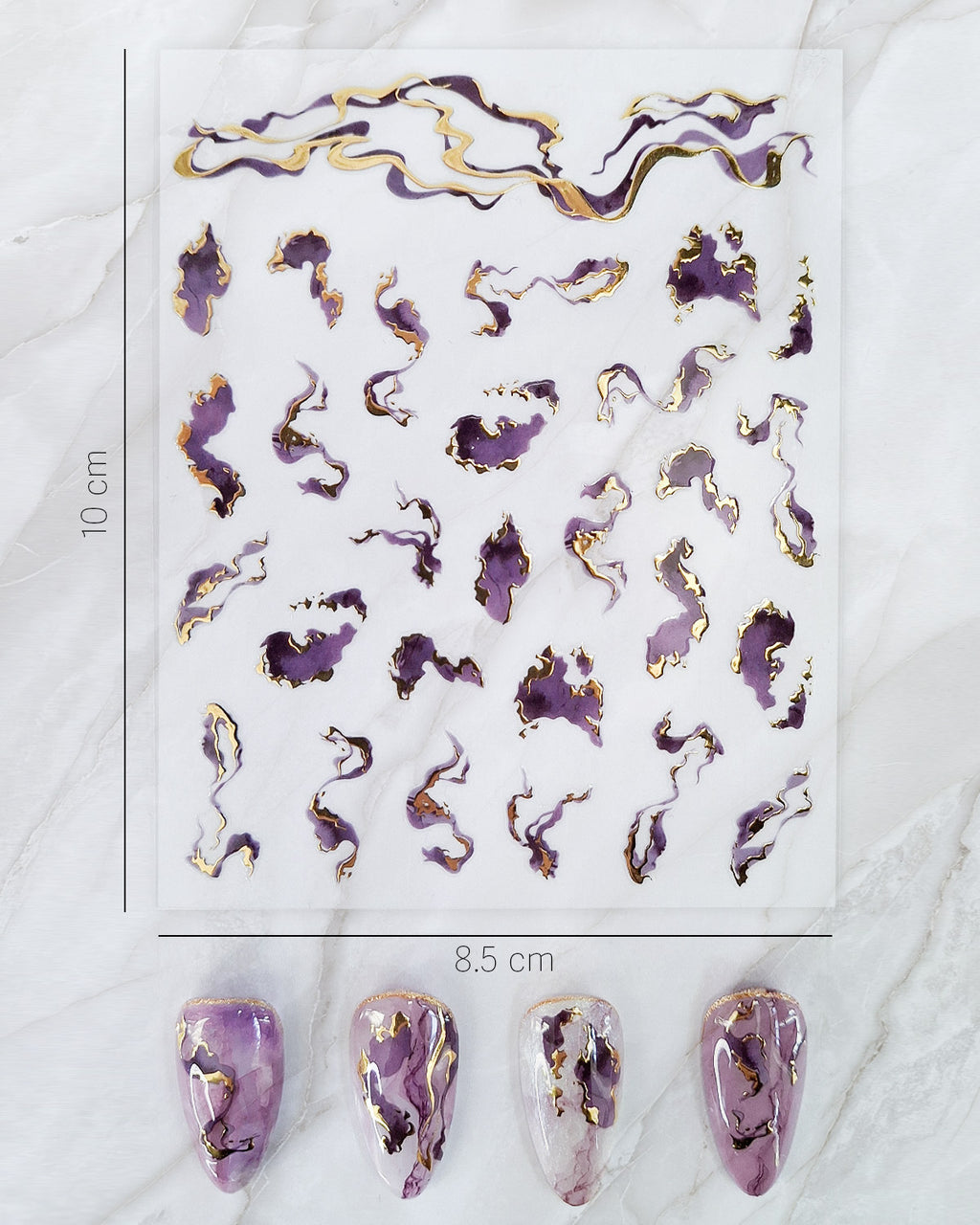 Marmor Effekt Sticker Lilac